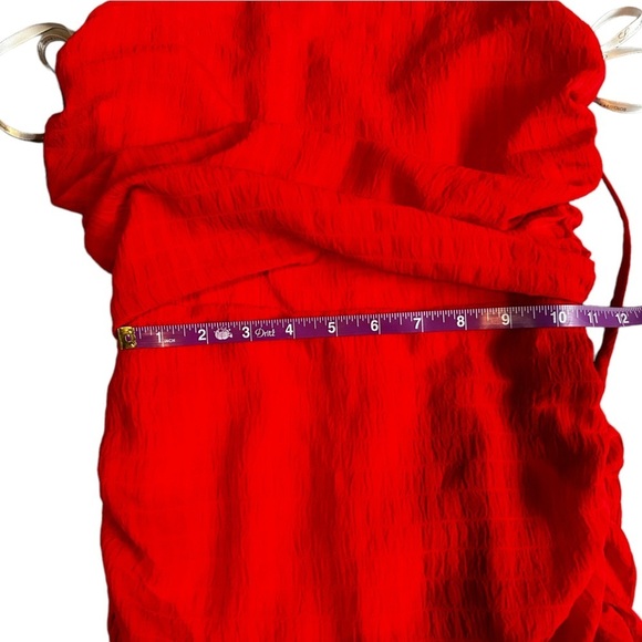 Lovers + Friends Revolve Amy Cherry Red Ruched Mini Dress Size XS - Picture 8 of 15